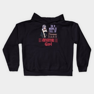 in a world full of princesses anime girl Kids Hoodie